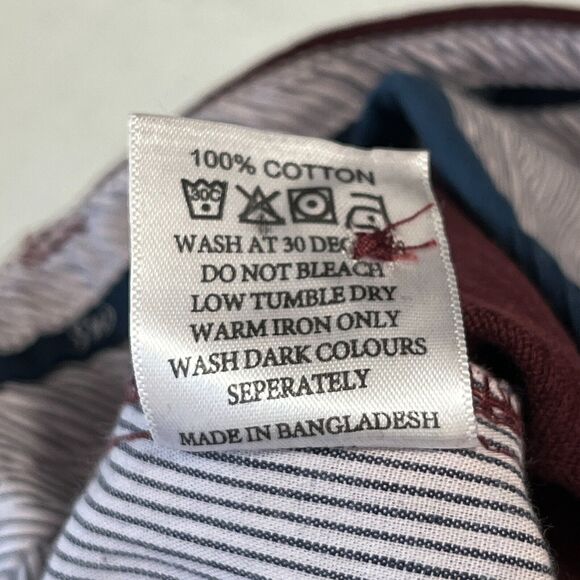 Samuel Windsor Pants Mens 36 Red Corduroy 33 Inseam Chino Trouser Business - Picture 5 of 11